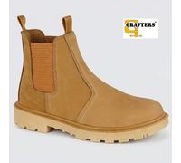 Mens Leather Grafters Safety Steel Toe Cap Dealer Chelsea Boots Trainers Sizes