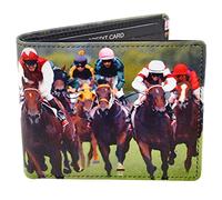 Mens Leather Horse Racing Bi-Fold Wallet by Retro Gift Box Grand National