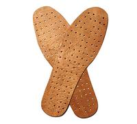 Men's Leather Insole 2.5mm Thick Absorb Sweat Breathable Insole for Oxford Shoes Brogue Leisure Derby Shoes, Brown, US9.5/10.8inch/27.5cm