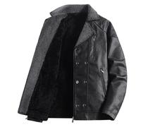 Men's Leather Jacket, Moto Jacket Brown Aviator Real Goat Skin Leather Shearling Style Vintage Bomber Flying Zip Up Bomber Jacket Men Men Jacket Mens Lightweight Jacket Outwear Pu Coat