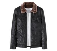 Men's Leather Jacket, Motorcycle Jackets Brown Aviator Real Goat Skin Leather Shearling Style Vintage Bomber Flying Zip Up Mens Bomber Jackets Uk Mens Coats and Jackets Mens Coats Outwear Pu Coat