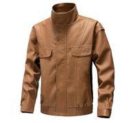 Mens Leather Jackets Uk, Motorcycle Jacket Brown Aviator Real Goat Skin Leather Shearling Style Vintage Bomber Flying Zip Up Mens Bomber Jackets Uk Jacket Men Mens Casual Jackets Outwear Pu Coat