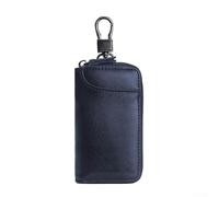Men's Leather Key Pouch With Dual-Split Interior Architecture To Enhance Accessibility And Reduce Item Interference(Blue)