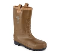 Mens Leather Rigger Boots Safety Boots Steel Toe Cap Fur Work Boots Ankle Shoes