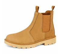Mens Leather Safety Steel Chelsea Slip On Dealer Ankle Work Boots Shoe Size