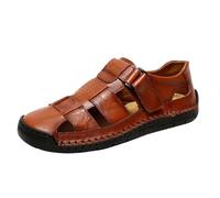 Mens Leather Sandals Sandals Men Walking Wide Fit Hiking Trekking Open Toe with Breathable Mesh Upper Durable Leather Lining Non-Slip Rubber Sole Adjustable Strap for Travel & Casual Outings