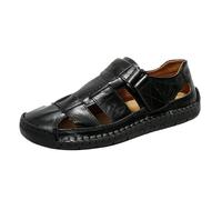 Mens Leather Sandals Sandals Men Walking Wide Fit Hiking Trekking Open Toe with Breathable Mesh Upper Durable Leather Lining Non-Slip Rubber Sole Adjustable Strap for Travel & Casual Outings