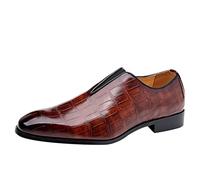 Men's Leather Shoes Pointed Toe Slip On Minimalist Loafers | Simple Pointed Toe Loafers With Comfortable Slip On Style, Smart Footwear For Office, Casual And Formal Occasions