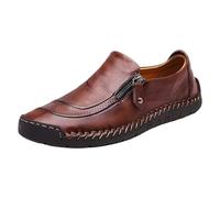 Men's Leather Shoes Winter, Men's Moccasin Suit Shoes Classic Wedding Shoes Slip-On Bussnis Shoes Soft Breathable Oxford Neoprene Shoes Non-Slip Comfortable Work Shoes Dance Shoes 1, brown, 10 UK