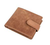 Mens Leather Wallet Genuine Tan Quality Soft ID creditcard Coin photoholder RFID Safe with Box Gifts for him (Tan Without Box)