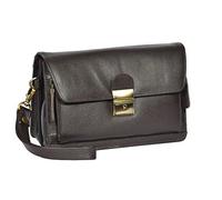 Mens Leather Wrist Bag Mobile Travel Cab Money Organiser Pouch HOL584 Brown