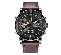Men's LED Digital Sports Watch for Father's Day and Easter - Waterproof, Fashion, Casual, Solar Power (Coffee, One Size)