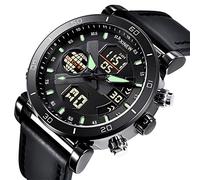 Men's LED Digital Sports Watch - Waterproof, Solar Power, Fashion Casual (Black, One Size)