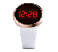 Men's LED Watch - Silicone Band, Waterproof, Simple Design (White, One Size)