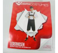 Mens Lederhosen Fancy Dress Costume German Bavarian Beer Oktoberfest Medium New