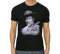 Men's Lee Van Cleef t-Shirt Western Actor Movie Cotton Black The Bad Size Black XL