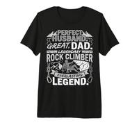 Mens Legendary Rock Climber Dad Perfect Husband Premium T-Shirt