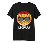 Mens Leopapa Father Papa 2025 Daddy Dad Leopard Premium T-Shirt