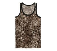 Men's Leopard Tank Top, Soft Sleeveless Slim-fit Athletic Vest for Men, Breathable Tight Undershirts for Workout Running Sports, Sexy Leopard Print T-Shirt Tops for Party Rave Disco Club Performance