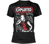 Men's Let's Start A War by Exploited, The T-Shirt Black XXL