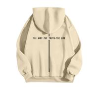 Men's Letter and Cross Printed Hoodies Jesus Theme Sweatshirts Sports Casual Pullover Oversized Sweatshirt Autumn Winter Warm Sweatshirts, Vests and Sweatshirts Lightweight Hoodie Christmas, 01-Beige