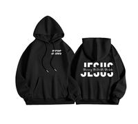 Mens Letter Print Hoodie Slim Fit Casual Pullover Casual Pullover for Daily and Sports All Season La Pullover Men, black, S