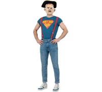 Smiffys The Goonies Sloth Costume Top, Braces, Hat, Mask, Officially Licensed The Goonies Fancy Dress, Adult Dress Up Costumes