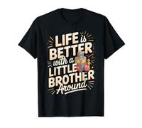 Men's Life is Better with A Little Brother Around Big Brother Value Graphic T-Shirt