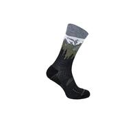 Comodo Mens Ladies Light Performance Crew Merino Wool Socks | Trekking Socks - 9-11 UK - Antracite Mountain