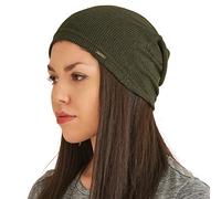 Mens Light Weight Summer Beanie - Womens Breathable Slouchy Beanie Knit Hat Baggy Slouch Cap Khaki