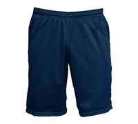 Mens Lightweight Basketball Shorts - Basic Fit Mesh Solid Jersey Workout Fitness Gym Sport Summer Sportswear Mens Pyjama Short Pants Navy