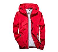 Men's Lightweight Bomber Jackets Casual Hooded Jacket Fall Track Sports Windbreaker Waterproof Outdoor Windproof Workwear Thin Sportwear Rain Hi Vis Jackets Coat with Zip Pockets UK Plus Size M-7XL