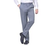 Men's Lightweight Cavalry Twill Easycare Travel Trouser Pants for Office, Golf, Formal or Regular Smart Casual Wear Grey