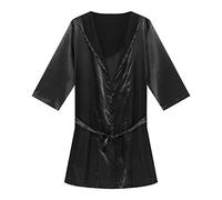 Mens Lightweight Dressing Gown Short Sleeve Solid Color Simple Daily Loungewear Sexy Regular Fit Comfortable Stylish Basic Classic Bathrobe Thin Dressing Gowns