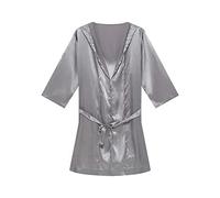 Mens Lightweight Dressing Gown Short Sleeve Solid Color Simple Daily Loungewear Sexy Regular Fit Comfortable Stylish Basic Classic Bathrobe Thin Dressing Gowns