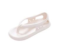 Men's Lightweight EVA Flip Flops with Backstrap Non-Slip Beach Sandals Comfortable Walking Shoes for Summer Holiday Poolside Shower Casual Outdoor White