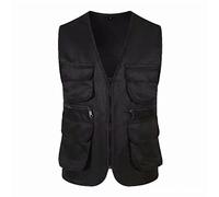 Mens Lightweight Gilet Cotton Rich Waistcoat Jacket Multi Pocket Vest Outdoor Fishing Camping Activewear Sleeveless Traveling Photography Hiking Hunting Tactical Outerwear Gilet