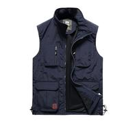Mens Lightweight Gilet With Pockets | Work Gilet For Men Uk Cargo Vest Multifunctional Multi-Pocket Gilet Full-Zip Tactical Waistcoat Durable Casual Gilet Flexible Outdoor Waistcoat Cotton Gilet