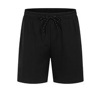 Men's Lightweight Gym Shorts Plain Color Athletic Pants with Mesh Lining Elastic Waistband Sweatpants with Drawstring Loose Fit Summer Shorts Quick Dry Half Pant for Outdoor Training S-6Xl Black