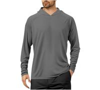 Mens Lightweight Hoodie Sport Long Sleeve T-Shirts UPF 50+ Moisture Wicking Blouse Light Thin Workout Running Gym Tops Sun Protection Hoody Work Shirts Outdoor Athletic Tee Top