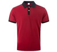 Men's Lightweight Polo Shirts, Short Sleeve Cotton Tops, Quick Dry & Moisture Wicking, Casual Collared Shirts for Golf, Tennis, Business & Summer Workwear Wine