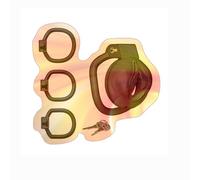 Men's Lightweight Practical Protective Cage Resin Sports Accessory with 4 Rings -UKZ64a (Black-a, S)