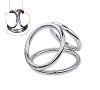 Men's Lightweight Stainless Steel Training Ring - Integrated Triple Nested Design for Endurance Exercise (45mm)