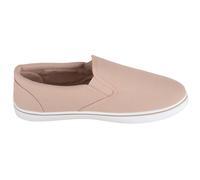 Mens Lightweight Summer Canvas Slip On Trainers Pumps with Twin Gusset ABSOLUTE FOOTWEAR Taupe 7