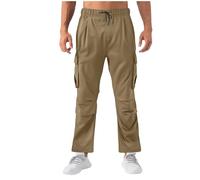 Men's Lightweight Sweatpants Mens Casual Fashion Drawstring Elastic Waist Solid Beam Feet PantsAthletic Elastic Waist Trousers Man Trouser Pant with Pockets Lightweight Pull On Workwear Pant UK