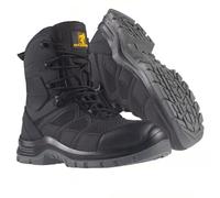 Mens Lightweight Tactical Lace Up Army Patrol Combat Boots Security Police Cadet Smart Military Work Casual Walking Ankle Hiking Shoes (BLACK, UK Footwear Size System, Adult, Men, Numeric, Medium, 11)