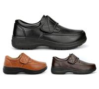 Mens Lightweight Touch Fasten Shoes Size 8 Mens Casual Shoes Size 9 Comfort Shoe Touch Fastening Strap Very Lightweight Charles Southwell Sizes 6-12 Black/Tan/Brown 9 UK