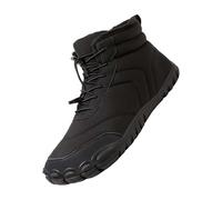 Mens Lightweight Waterproof Hiking Boots Thermal Boots Mens Fur Winter Ankle Boot For Walking Grippy Outsole Warm Trainers Durable Walking Trainers Outdoor Trails Shoes Anti Skid Snow Sneakers