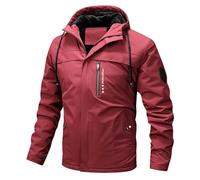 Mens Lightweight Waterproof Jacket Fleece Lined Windproof Windbreaker with Hood Smart Casual Thick Warm Work Coats for Men Heavy Hiking Jacket Ideal for Walking & Outdoor Recreation