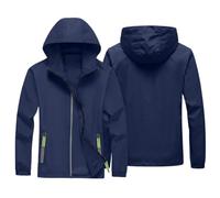 Men's Lightweight Waterproof Jacket Packable Windbreaker Rain Coat Quick Dry Pac a mac Full Zip Hooded Shell Jacket or Travel, Running & Hiking